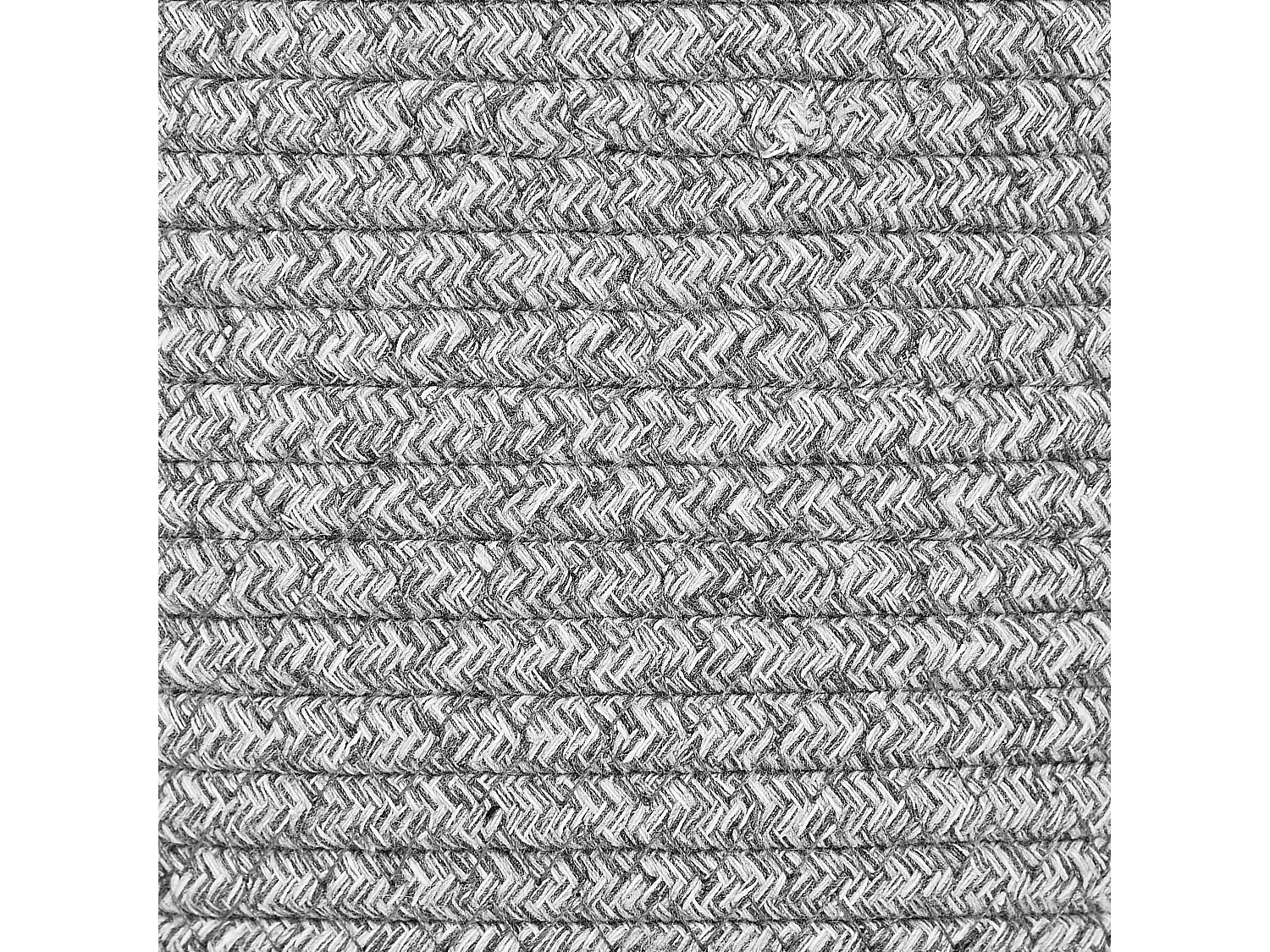 Textilkorb 2er Set Baumwolle grau rund ⌀ 34 cm mit Griffen handgefertigt Saryk