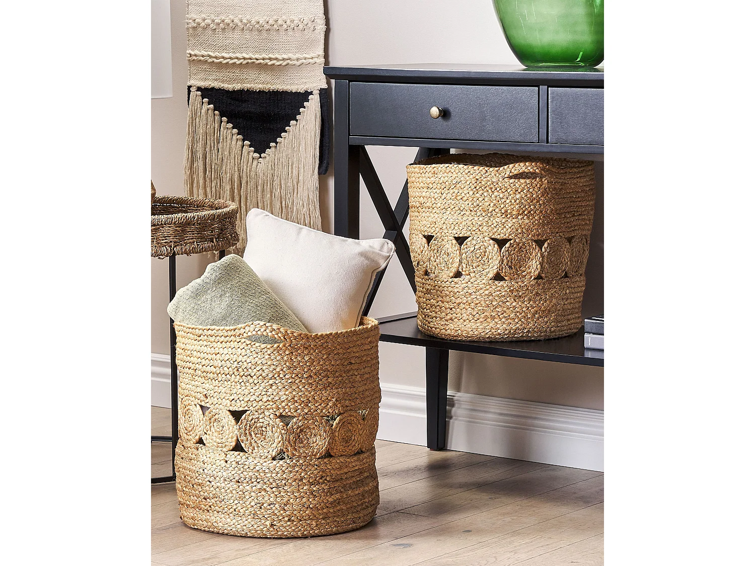 Conjunto de 2 cestos ALANG Juta Natural