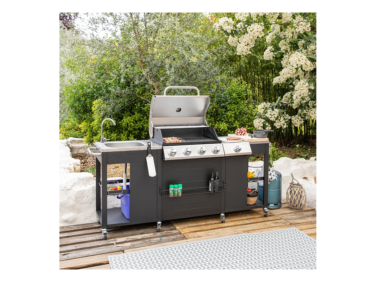 Cocina exterior TEXAS 4+1 quemadores - HAPPY GARDEN