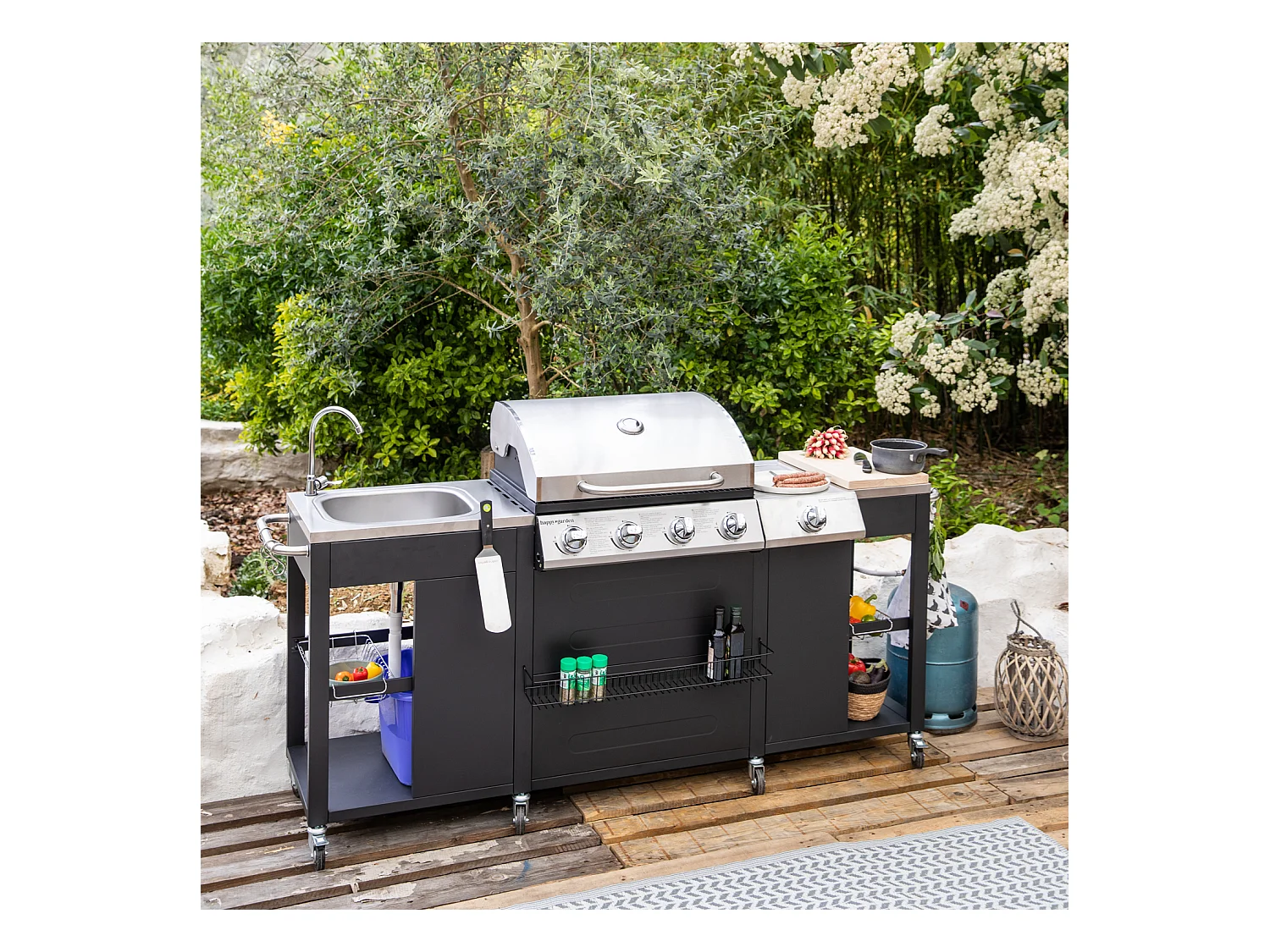 Cocina exterior TEXAS 4+1 quemadores - HAPPY GARDEN