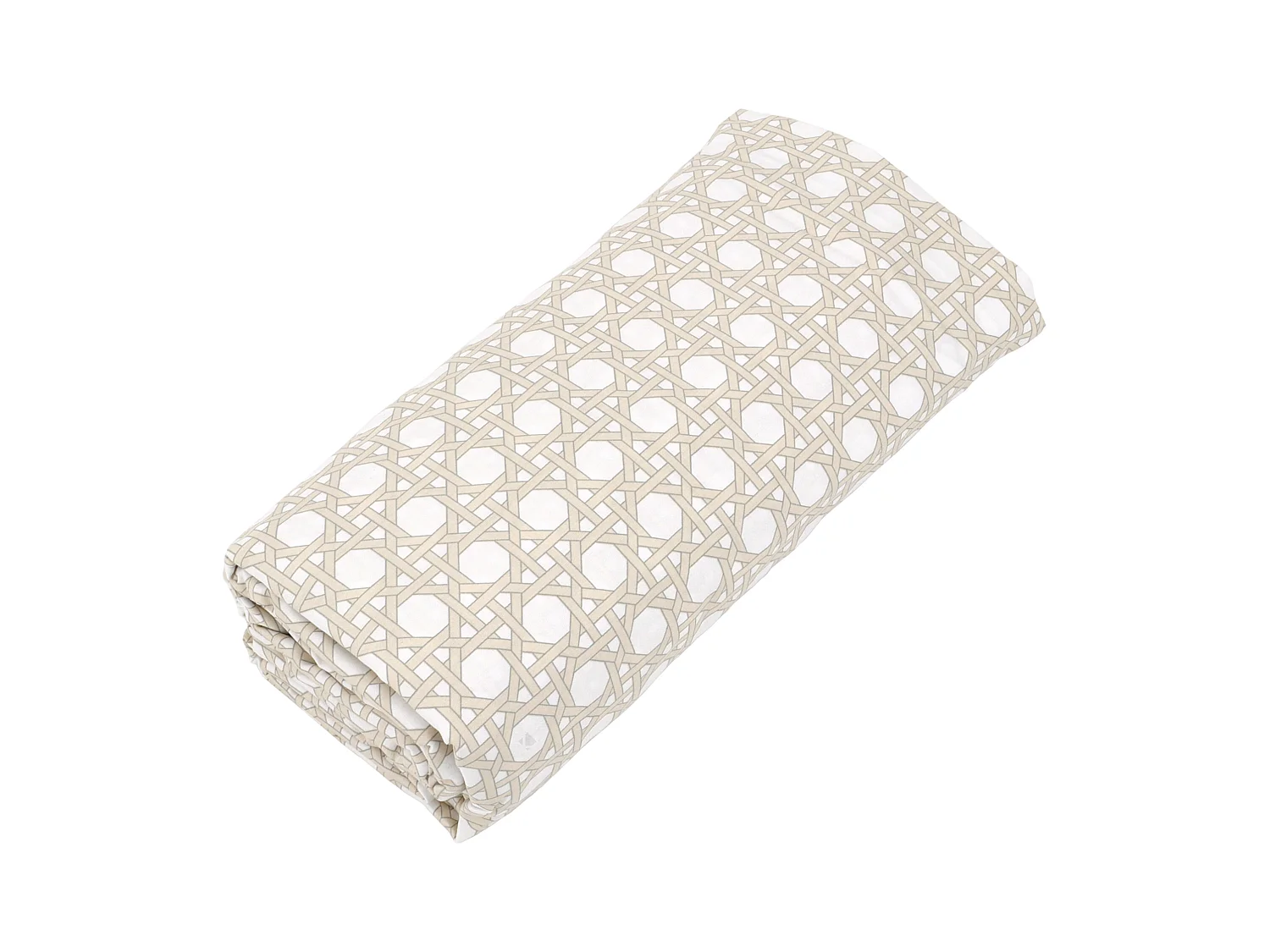 Drap housse imprimé 120x200 cm satin de coton VOYAGE Lin Bonnet 30 cm