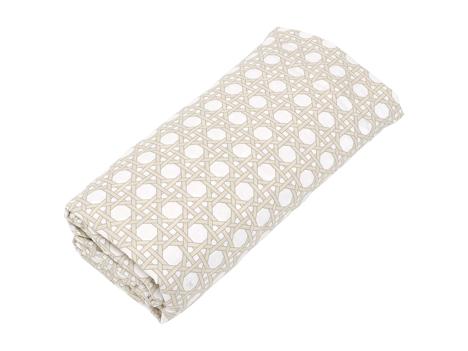 Drap housse imprimé 140x200 cm satin de coton VOYAGE Lin Bonnet 30 cm