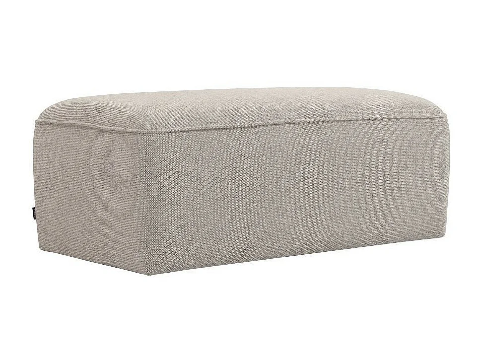 Noor - Pouf pour canapé modulable en tissu - Naturel chiné