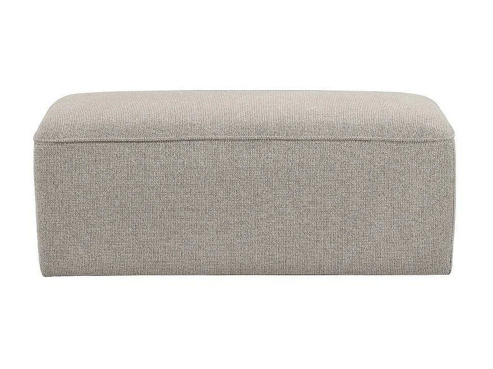 Noor - Pouf pour canapé modulable en tissu - Naturel chiné