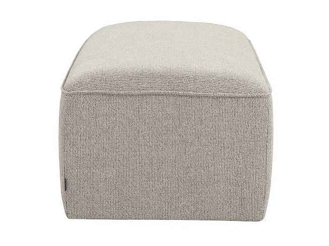 Noor - Pouf pour canapé modulable en tissu - Naturel chiné