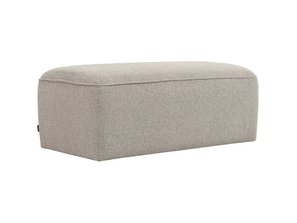 Noor - Pouf pour canapé modulable en tissu - Naturel chiné