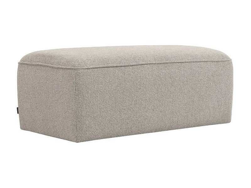 Noor - Pouf pour canapé modulable en tissu - Naturel chiné