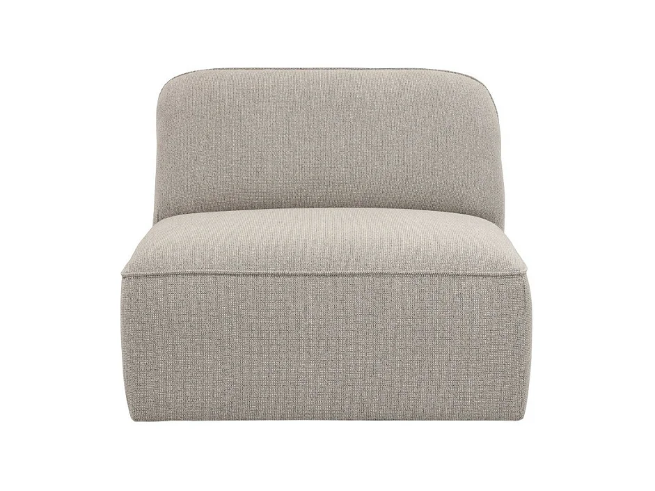 Noor - Chauffeuse pour canapé modulable en tissu - Naturel chiné