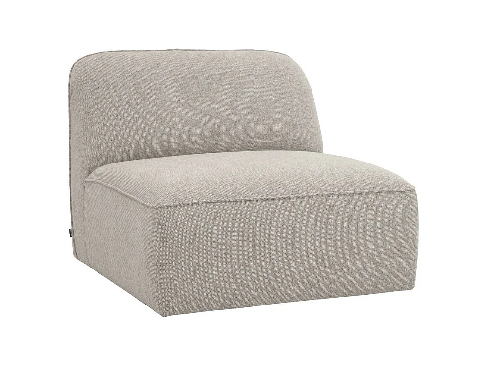 Noor - Chauffeuse pour canapé modulable en tissu - Naturel chiné