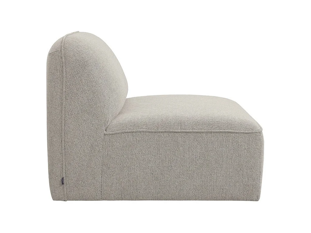 Noor - Chauffeuse pour canapé modulable en tissu - Naturel chiné