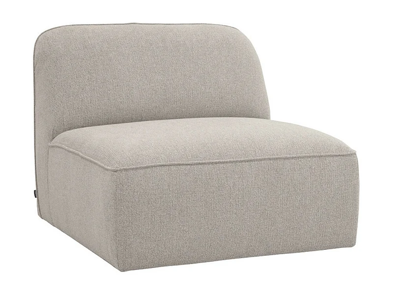 Noor - Chauffeuse pour canapé modulable en tissu - Naturel chiné