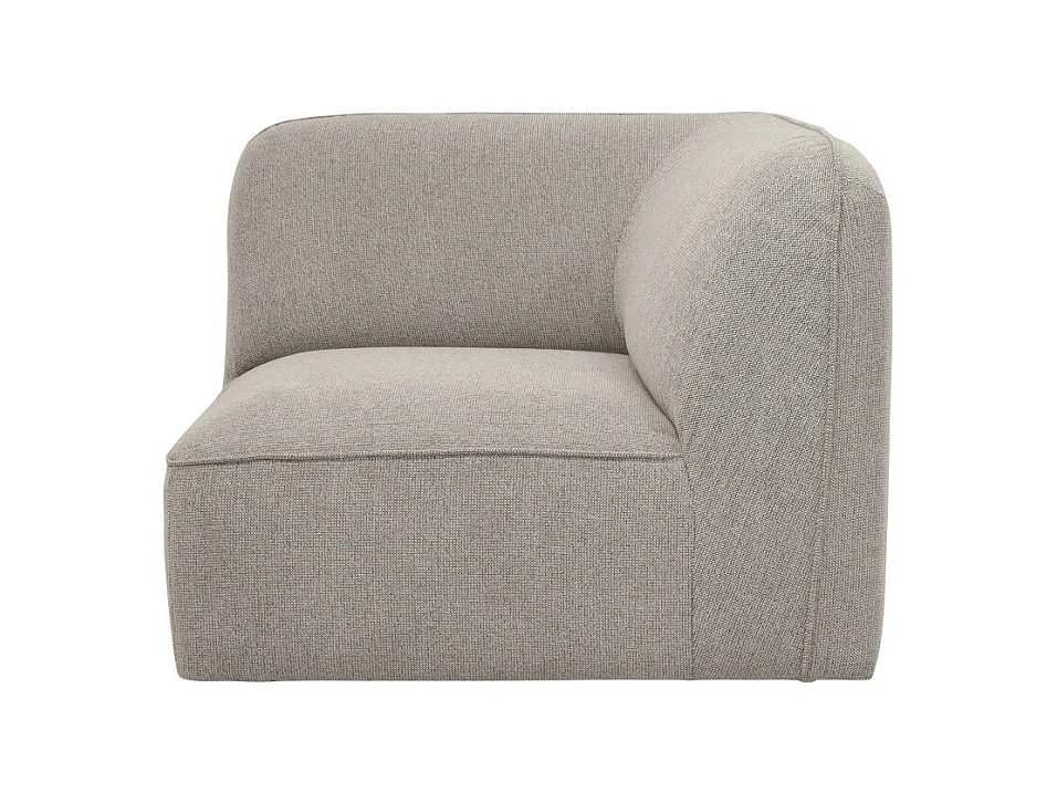 Noor - Angle réversible pour canapé modulable en tissu - Naturel chiné