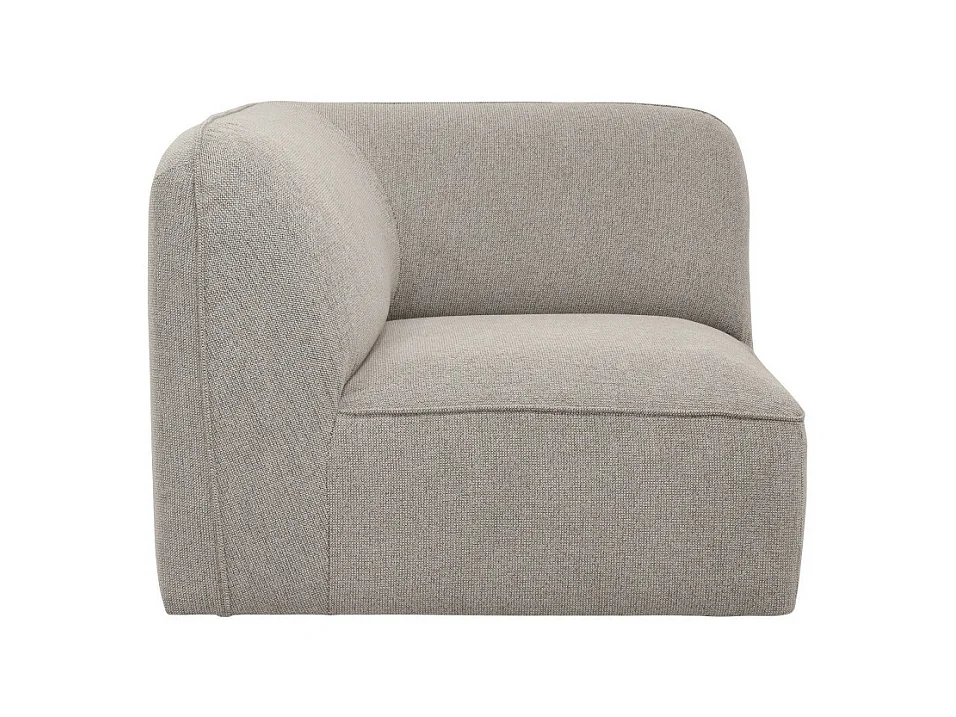 Noor - Angle réversible pour canapé modulable en tissu - Naturel chiné