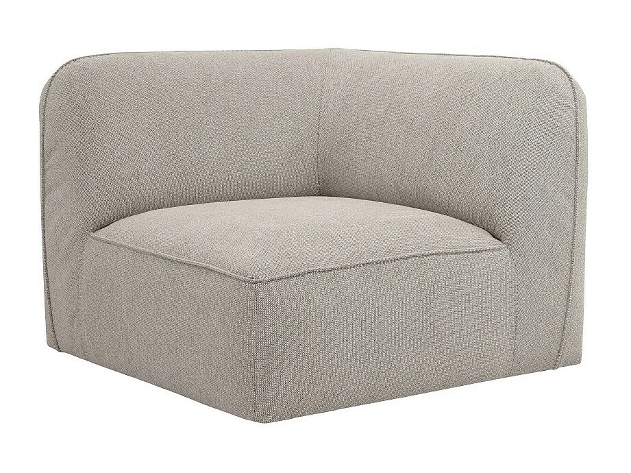 Noor - Angle réversible pour canapé modulable en tissu - Naturel chiné