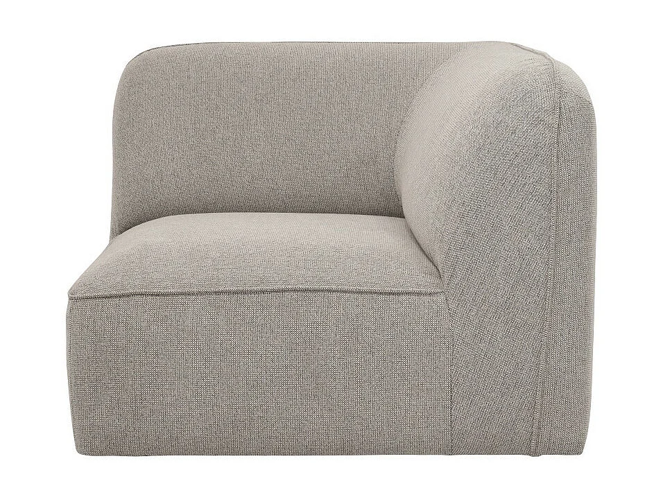 Noor - Angle réversible pour canapé modulable en tissu - Naturel chiné