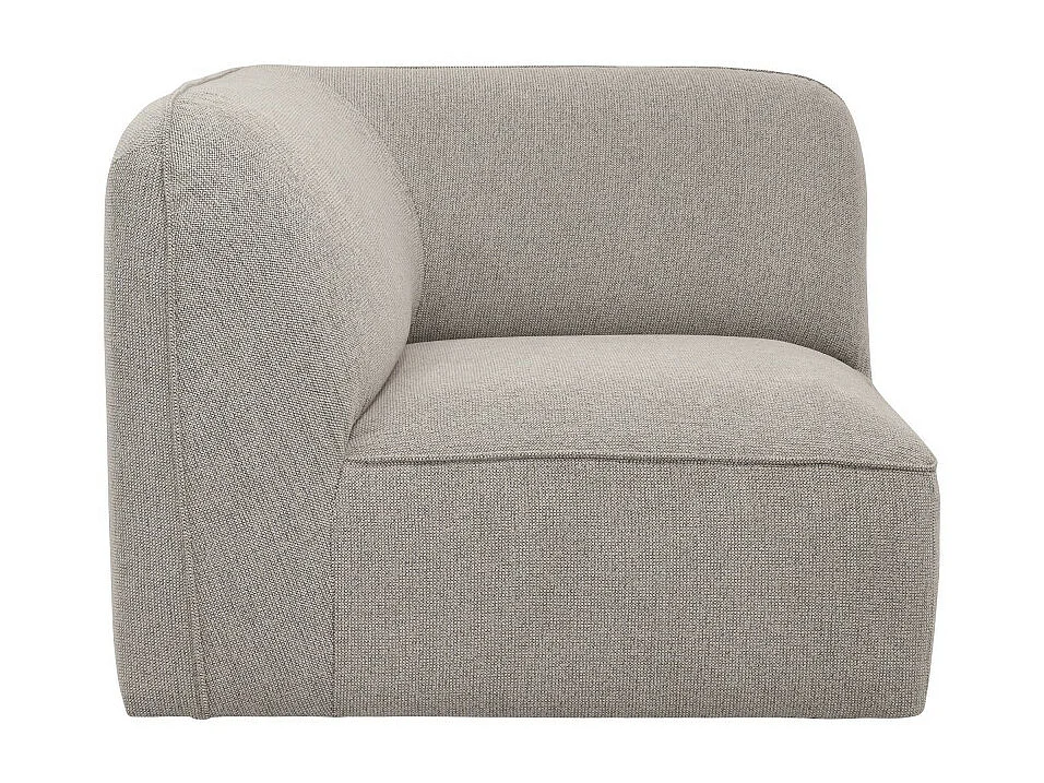 Noor - Angle réversible pour canapé modulable en tissu - Naturel chiné