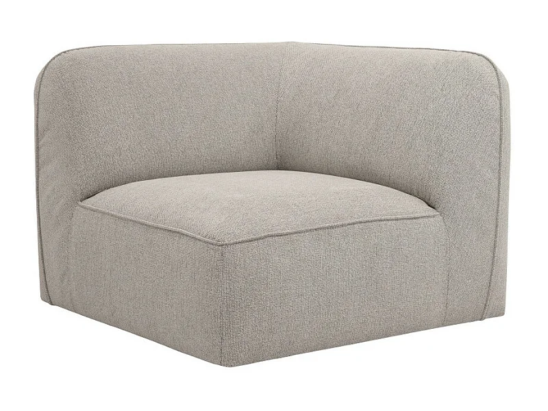 Noor - Angle réversible pour canapé modulable en tissu - Naturel chiné