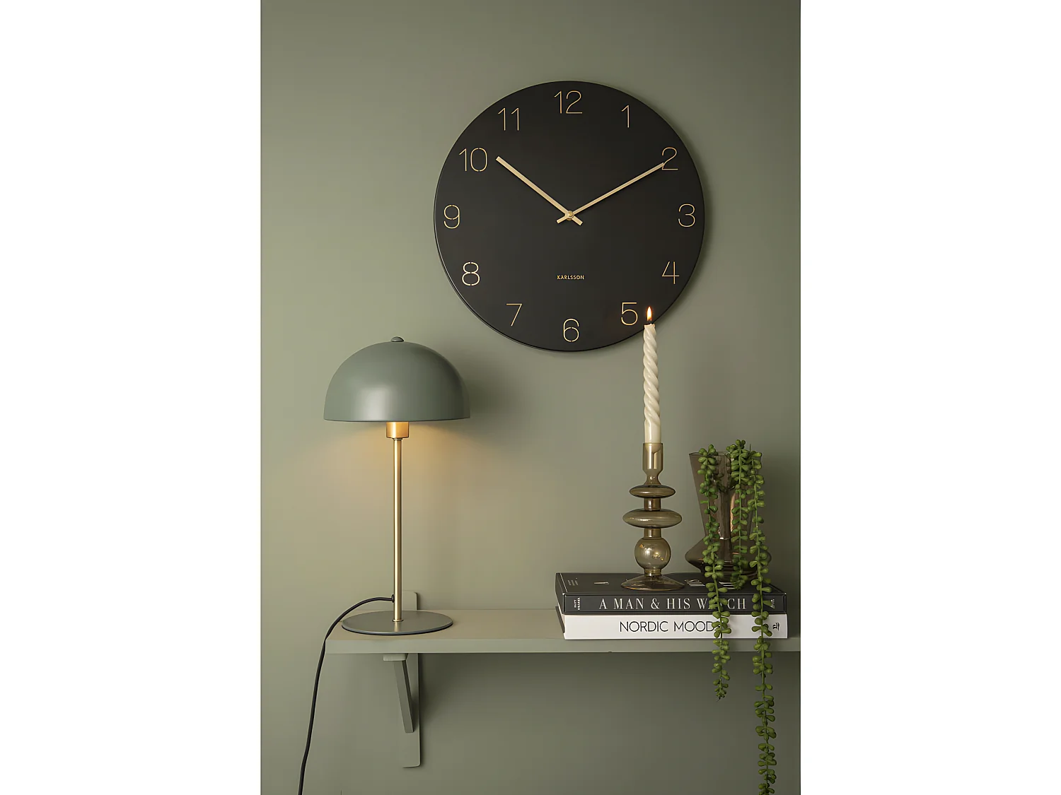 Lámpara de mesa de metal Bonnet 39 cm