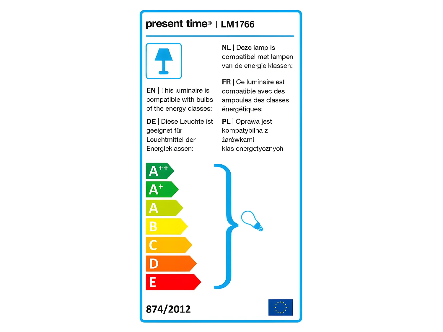 Lámpara de mesa de metal Bonnet 39 cm