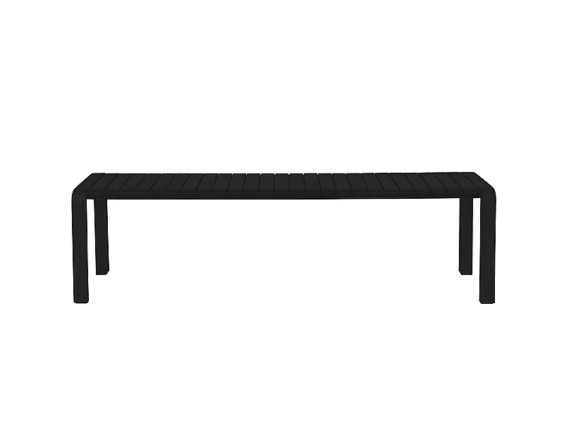 Vondel - Banc de jardin en métal 175x45cm - Noir