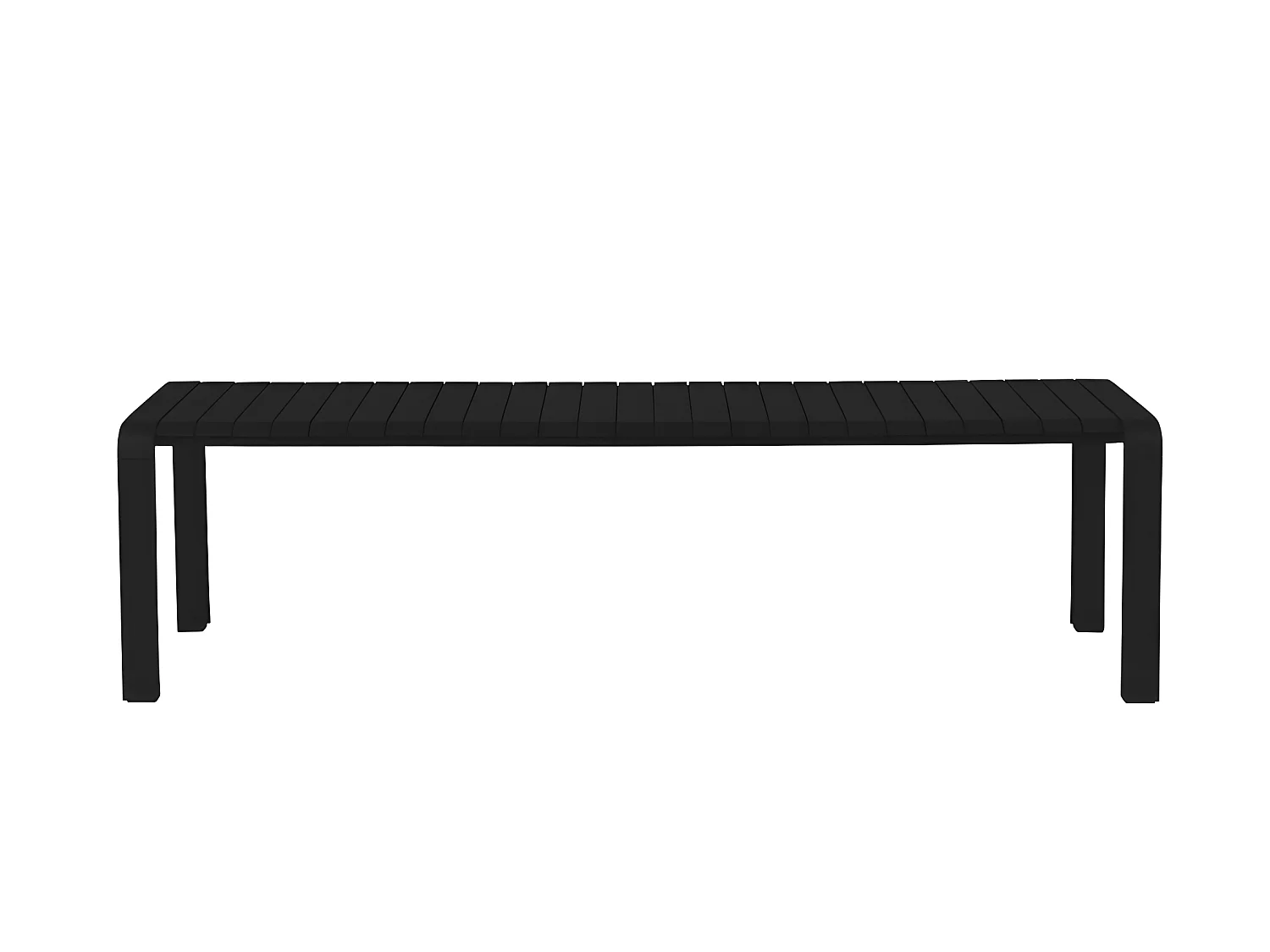 Vondel - Banc de jardin en métal 175x45cm - Noir