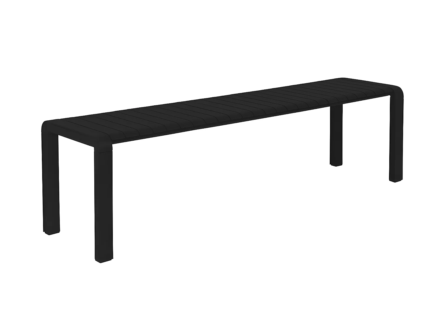 Vondel - Banc de jardin en métal 175x45cm - Noir