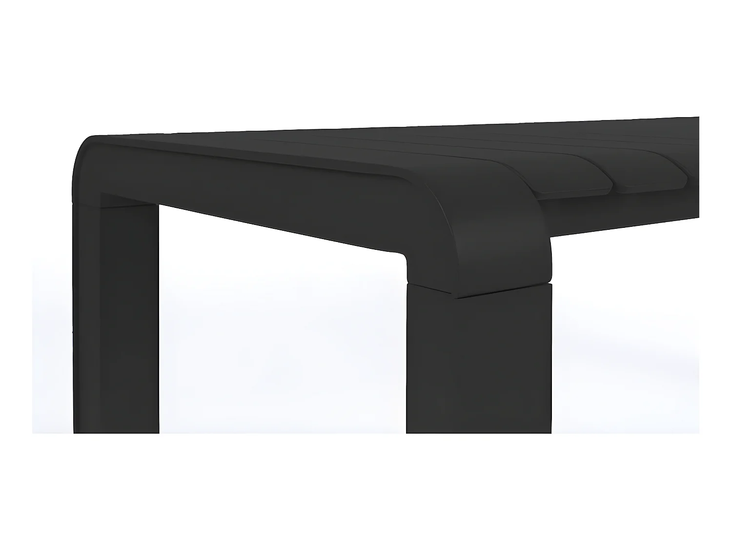 Vondel - Banc de jardin en métal 175x45cm - Noir