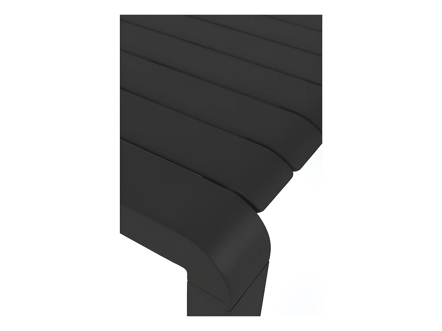 Vondel - Banc de jardin en métal 175x45cm - Noir