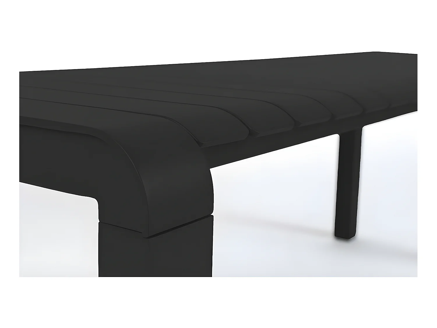 Vondel - Banc de jardin en métal 175x45cm - Noir