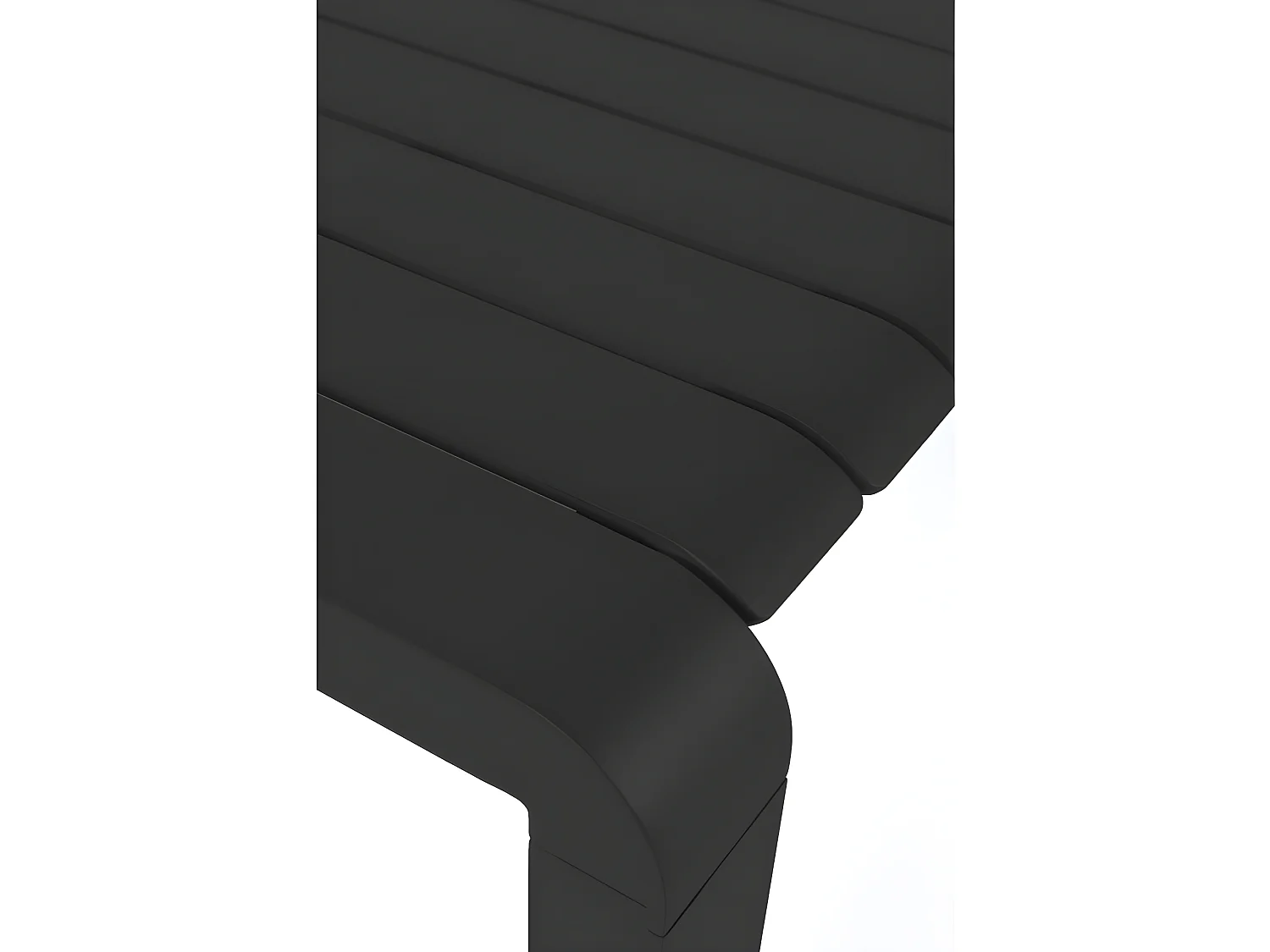 Vondel - Banc de jardin en métal 175x45cm - Noir