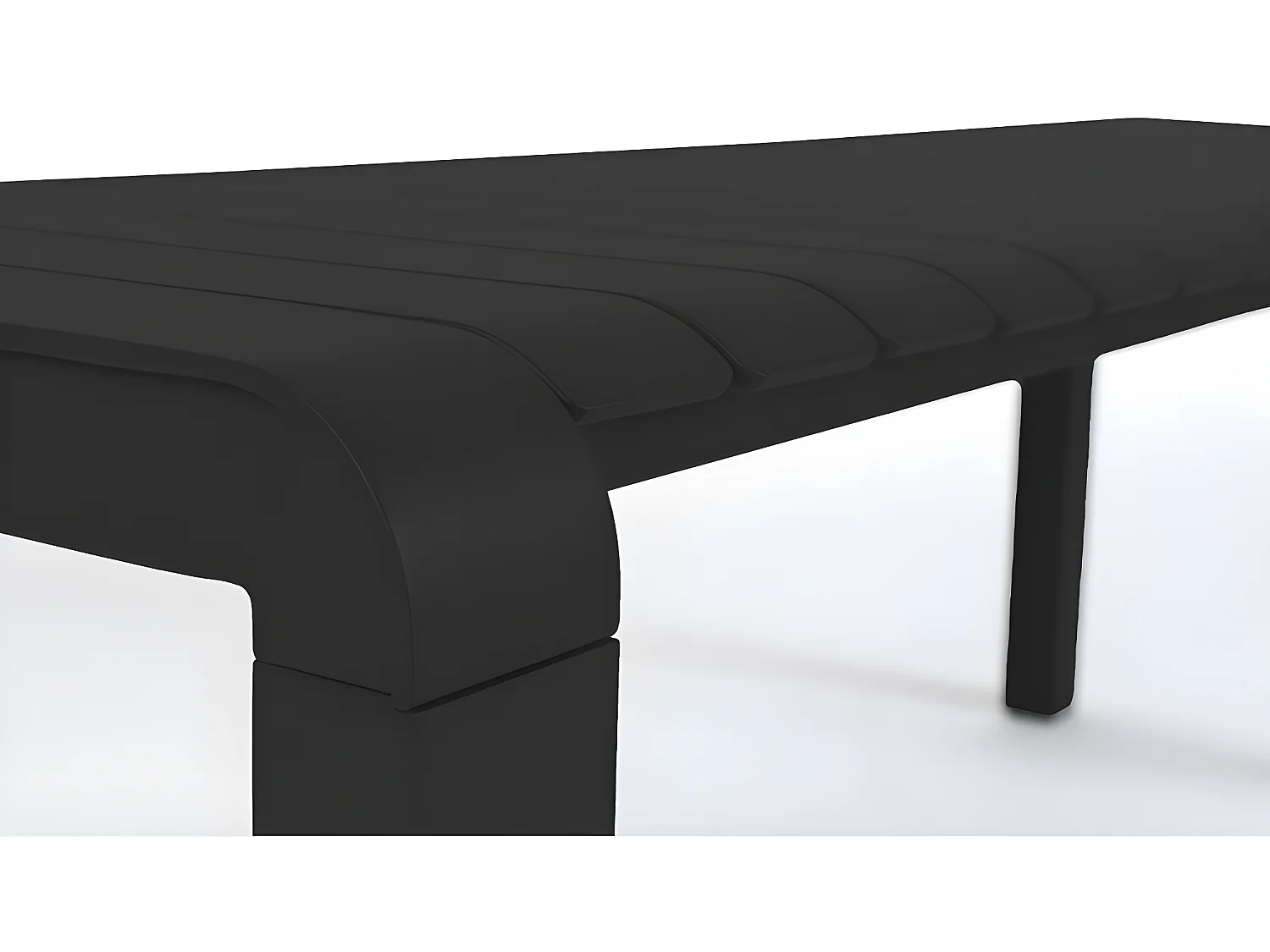 Vondel - Banc de jardin en métal 175x45cm - Noir