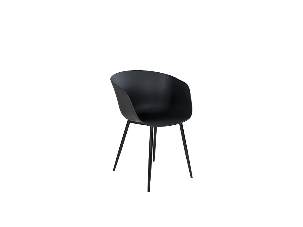 Roda  - Lot de 2 chaises indoor/outdoor en plastique - Noir