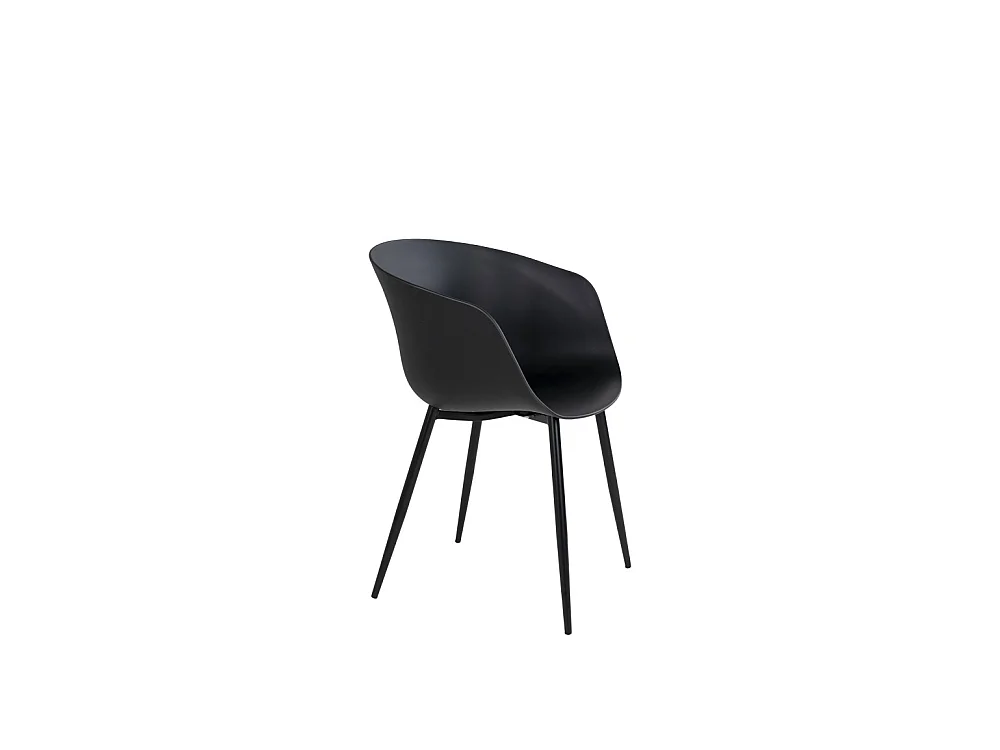 Roda  - Lot de 2 chaises indoor/outdoor en plastique - Noir