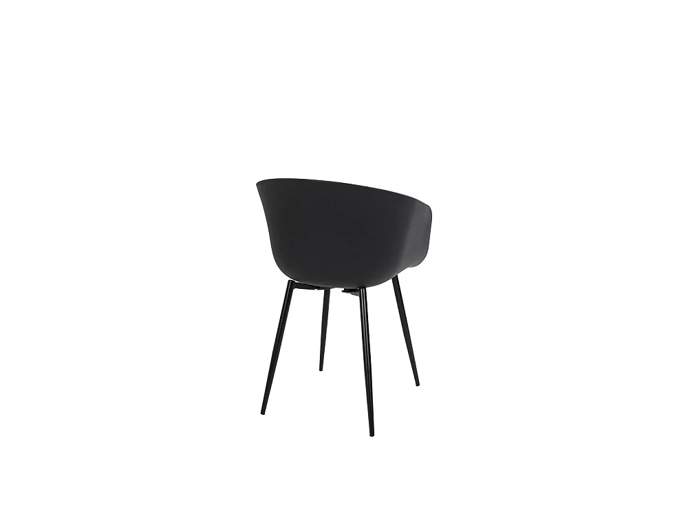 Roda  - Lot de 2 chaises indoor/outdoor en plastique - Noir