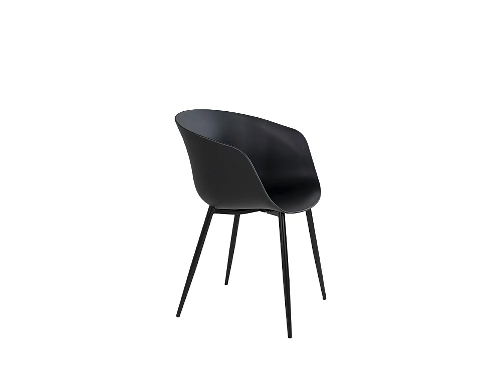 Roda  - Lot de 2 chaises indoor/outdoor en plastique - Noir