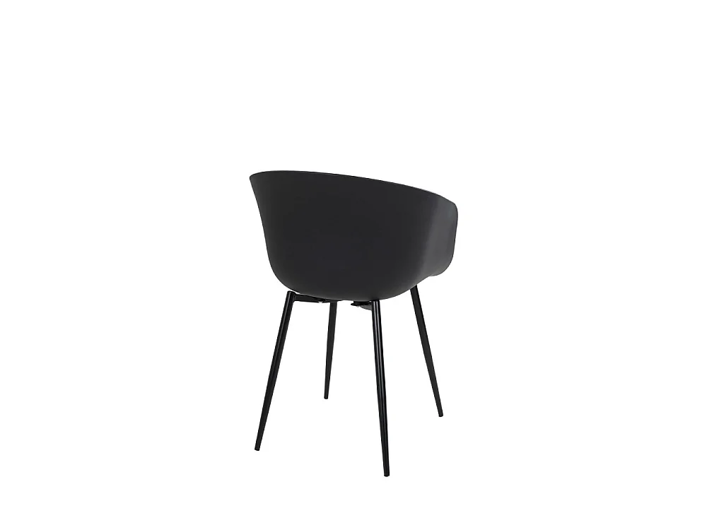 Roda  - Lot de 2 chaises indoor/outdoor en plastique - Noir