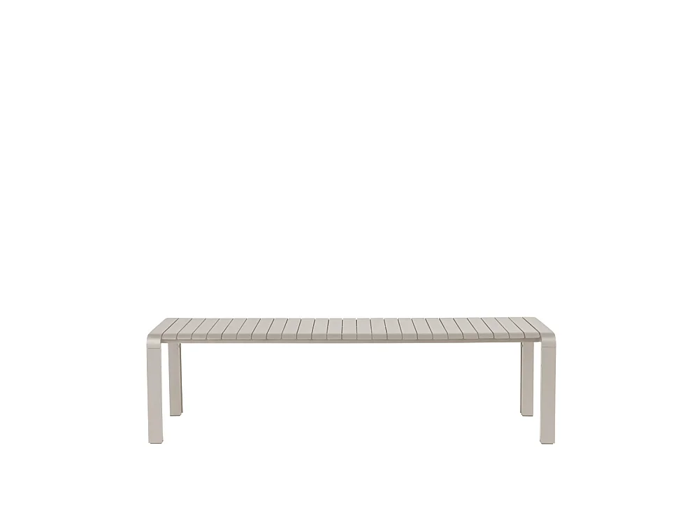 Vondel - Banc de jardin en métal 175x45cm - Beige