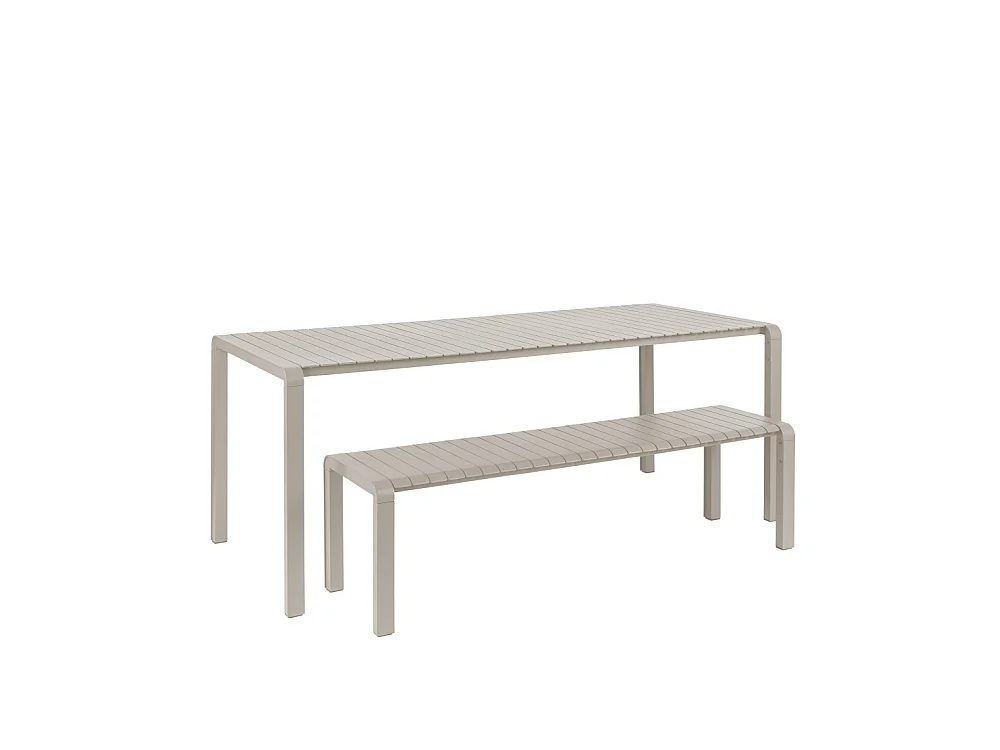 Vondel - Banc de jardin en métal 175x45cm - Beige