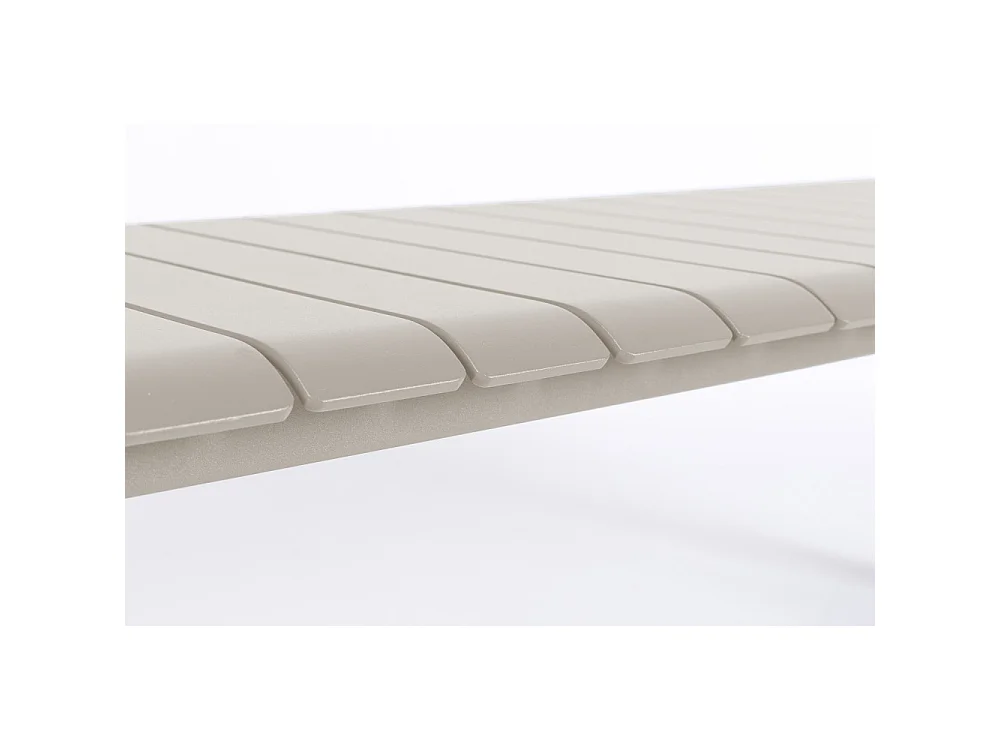 Vondel - Banc de jardin en métal 175x45cm - Beige