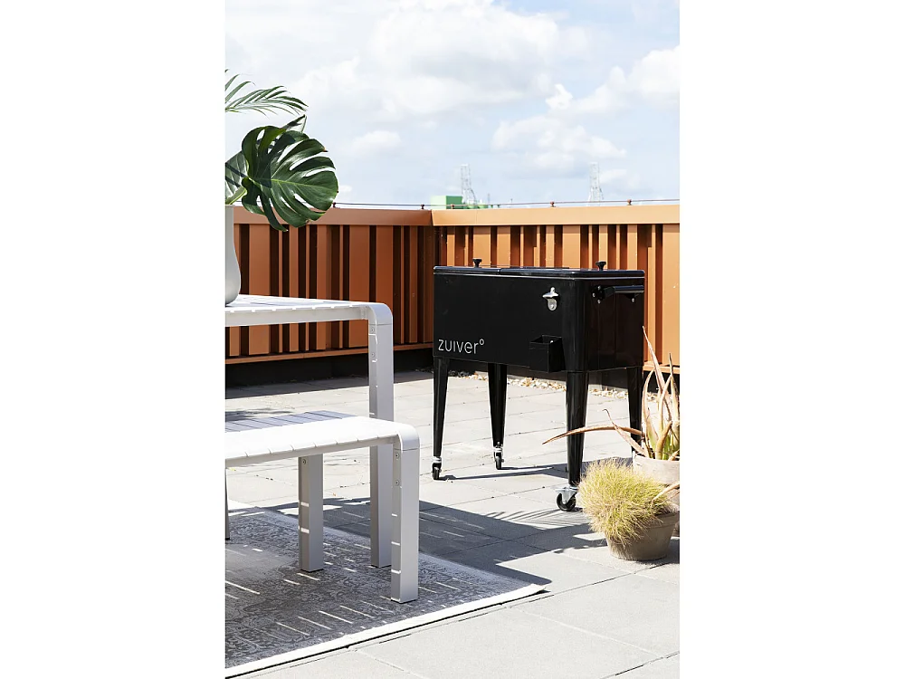 Vondel - Banc de jardin en métal 175x45cm - Beige