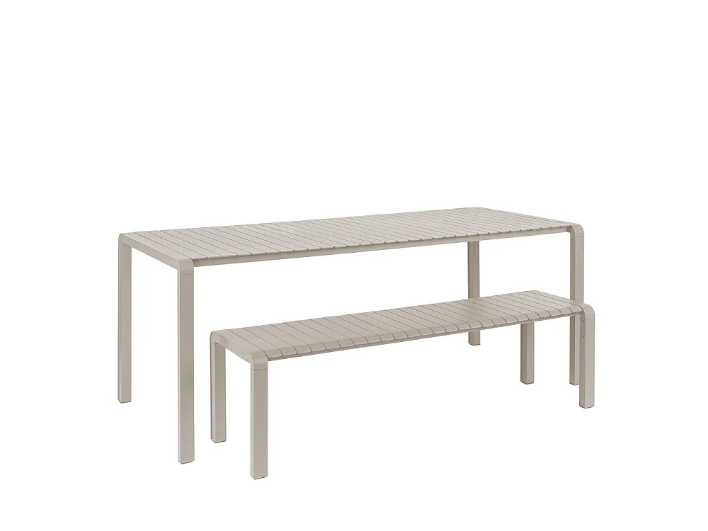 Vondel - Banc de jardin en métal 175x45cm - Beige