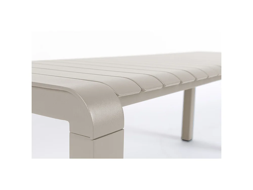 Vondel - Banc de jardin en métal 175x45cm - Beige