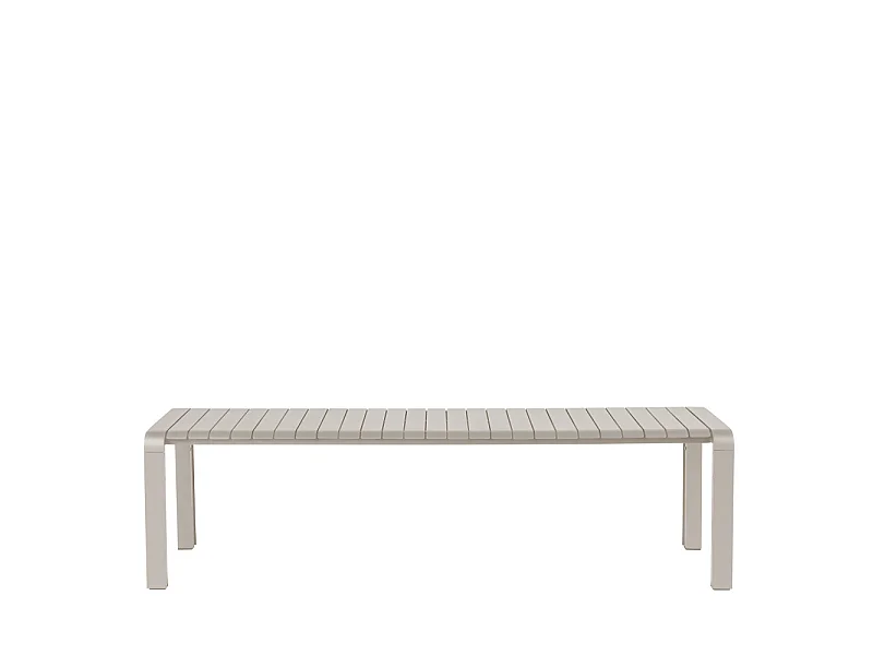 Vondel - Banc de jardin en métal 175x45cm - Beige