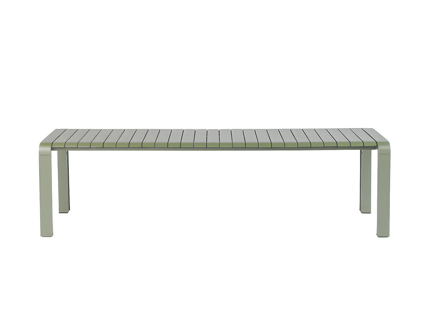 Vondel - Banc de jardin en métal 175x45cm - Vert de gris