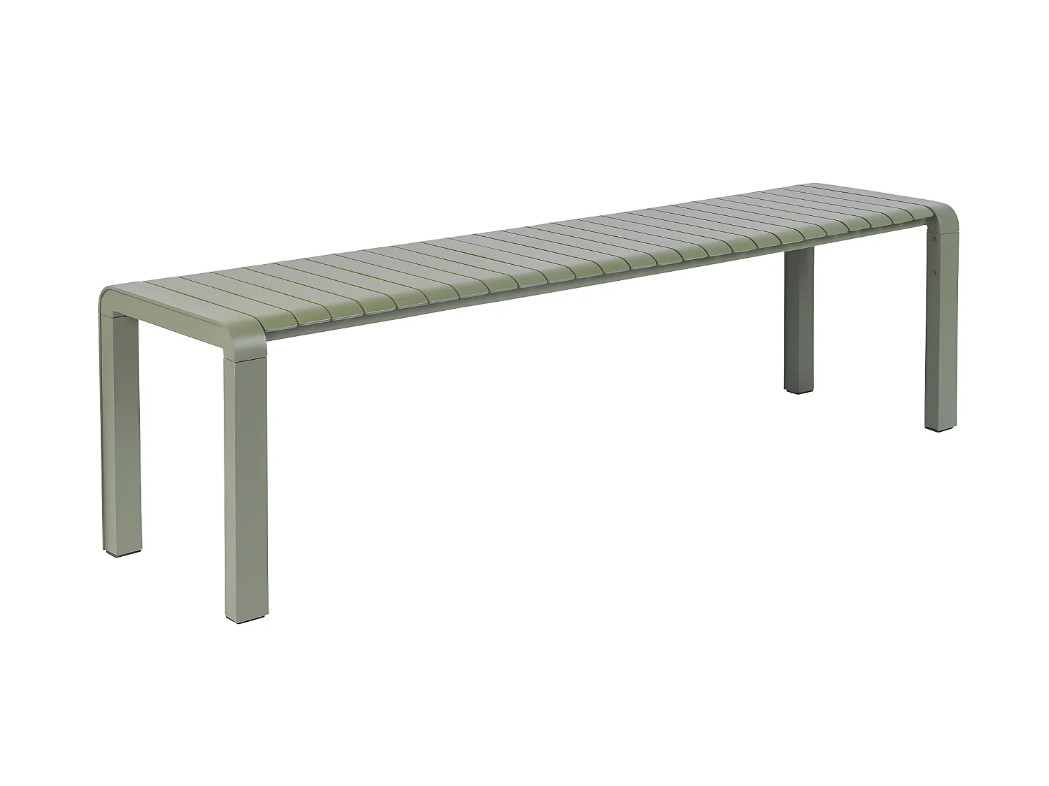 Vondel - Banc de jardin en métal 175x45cm - Vert de gris
