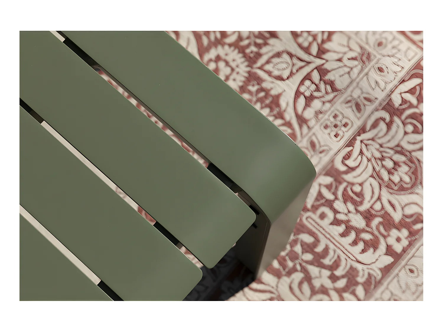 Vondel - Banc de jardin en métal 175x45cm - Vert de gris