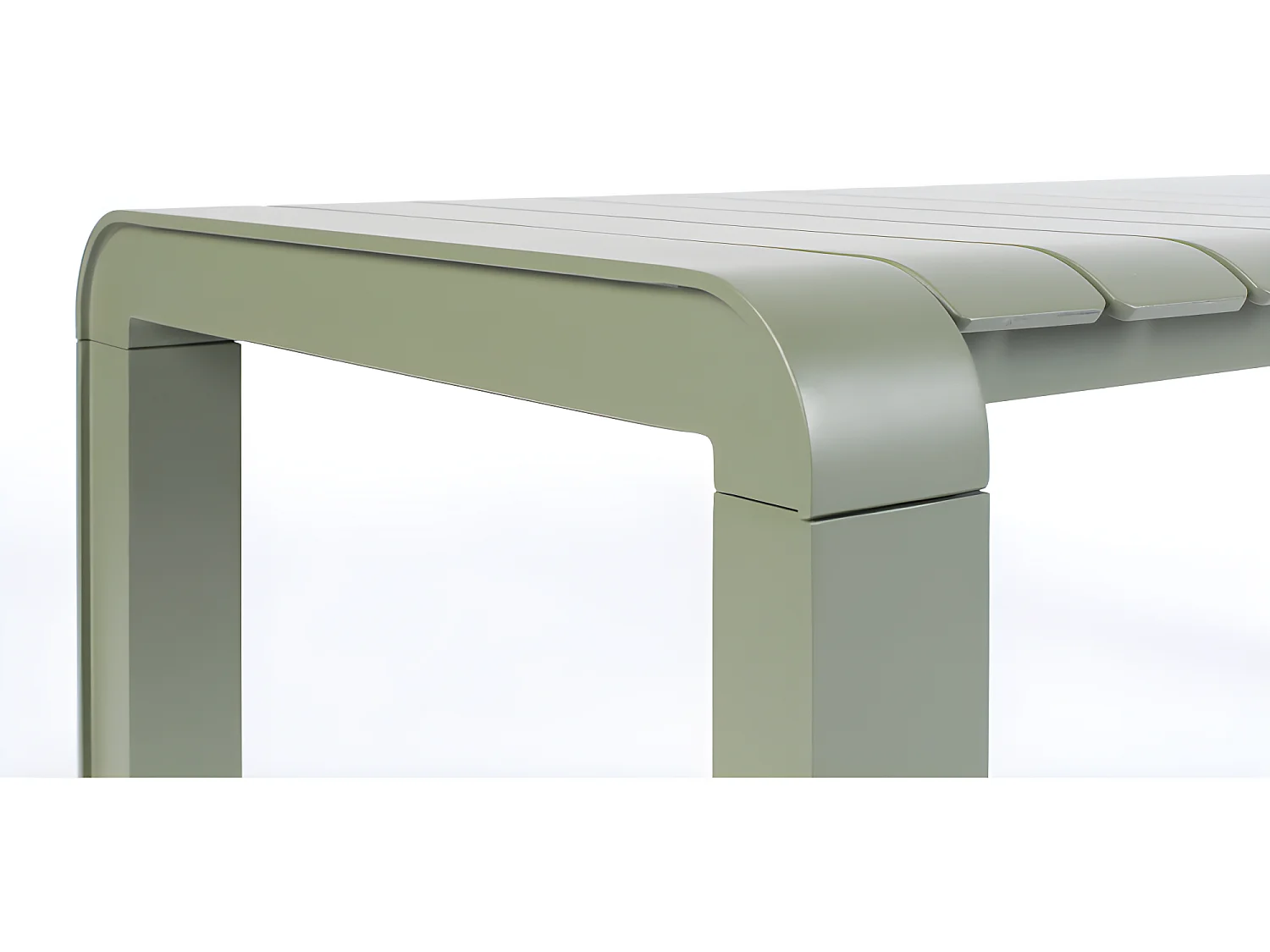 Vondel - Banc de jardin en métal 175x45cm - Vert de gris