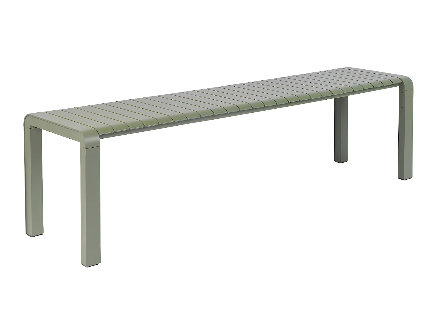 Vondel - Banc de jardin en métal 175x45cm - Vert de gris
