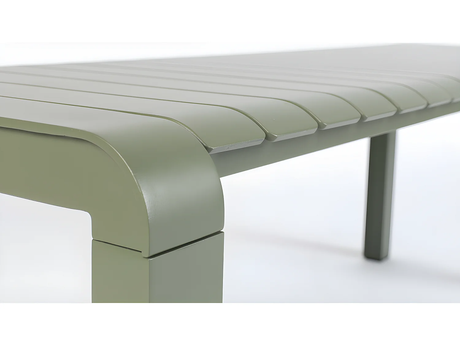 Vondel - Banc de jardin en métal 175x45cm - Vert de gris