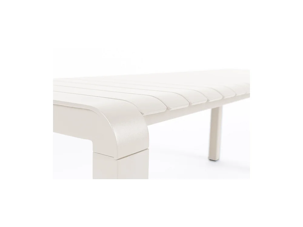 Vondel - Banc de jardin en métal 129,5x45cm - Beige